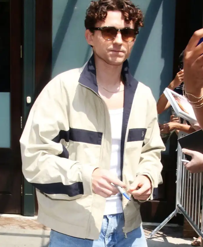 Tom Holland New York City Saint Laurent Jacket Front