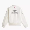 Tommy Hilfiger x Cadillac F1 Team White Bomber Jacket For Sale