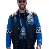 Travis Kelce NASCAR San Diego Leather Jacket Front