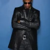 Travis Scott The Tonight Show Starring Jimmy Fallon 2026 Black Leather Blazer