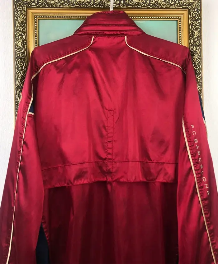 Vintage 90’s Nike Barcelona Soccer Maroon Jacket Back