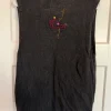 Vintage Halloween Embroidered Leather Vest Back