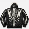Vintage Vilanto Skeleton Leather Jacket For Sale