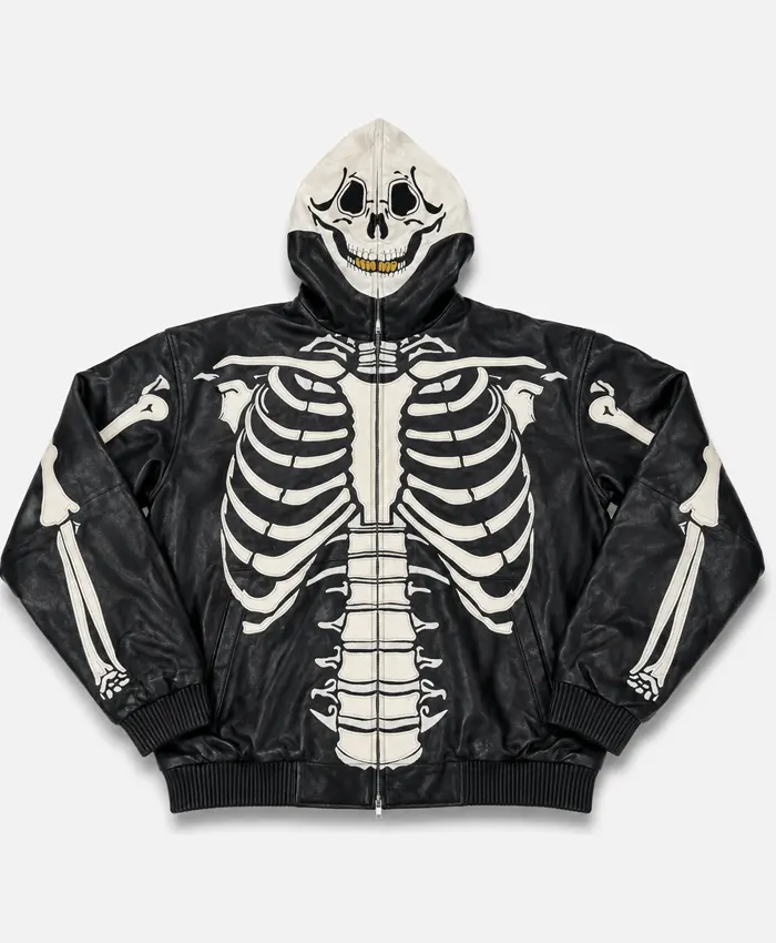 Vintage Vilanto Skeleton Leather Jacket