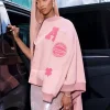 WNBA All-Star Game 2026 Angel Reese Custom Coach Pink Bomber Jacket Front
