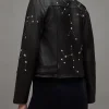 Women-All-Saints-Balfern-Studded-Black-Leather-Jacket-Back-View