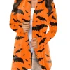 Womens Halloween Print Scrub Coat​