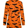 Womens Halloween Print Scrub Coat​ For Sale