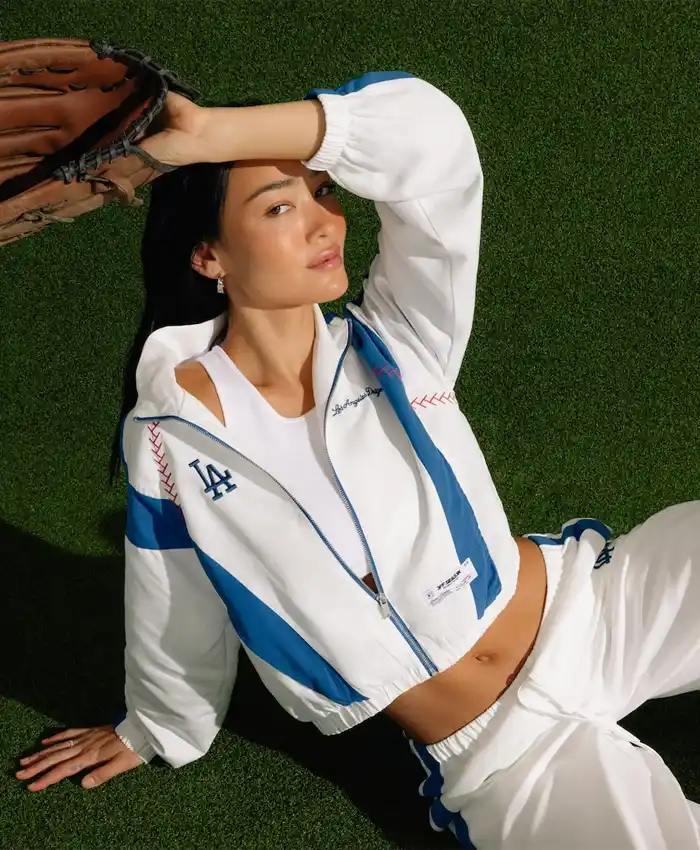 Women’s Los Angeles Dodgers Off Season x MLB White Full-Zip Tracksuit