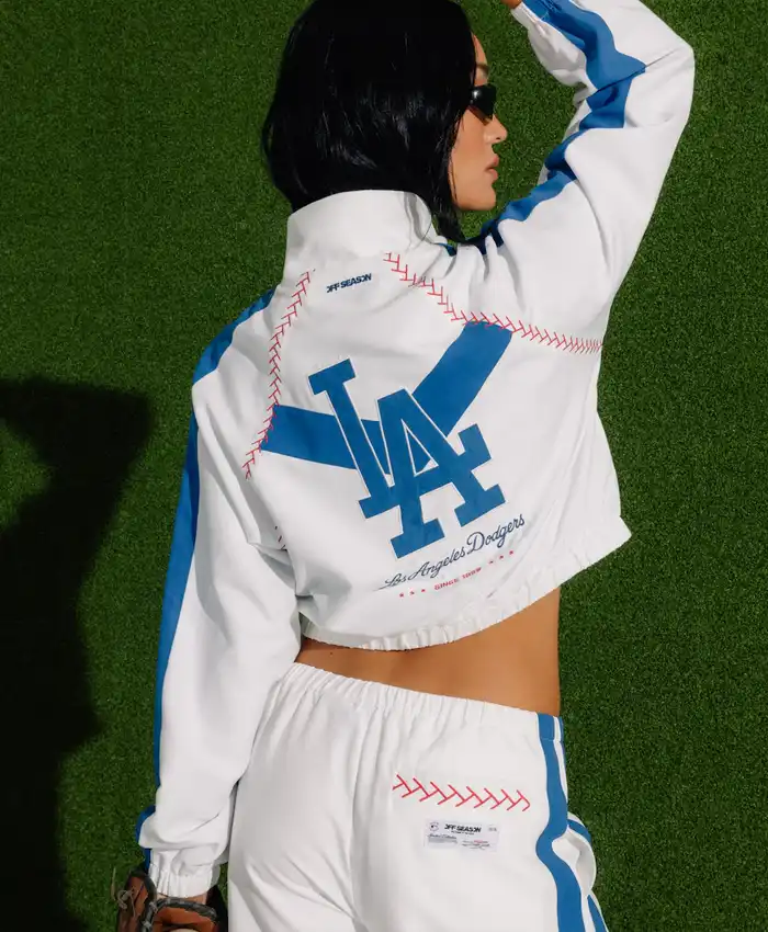 Women’s MLB Los Angeles Dodgers Off Season White Full-Zip Tracksuit