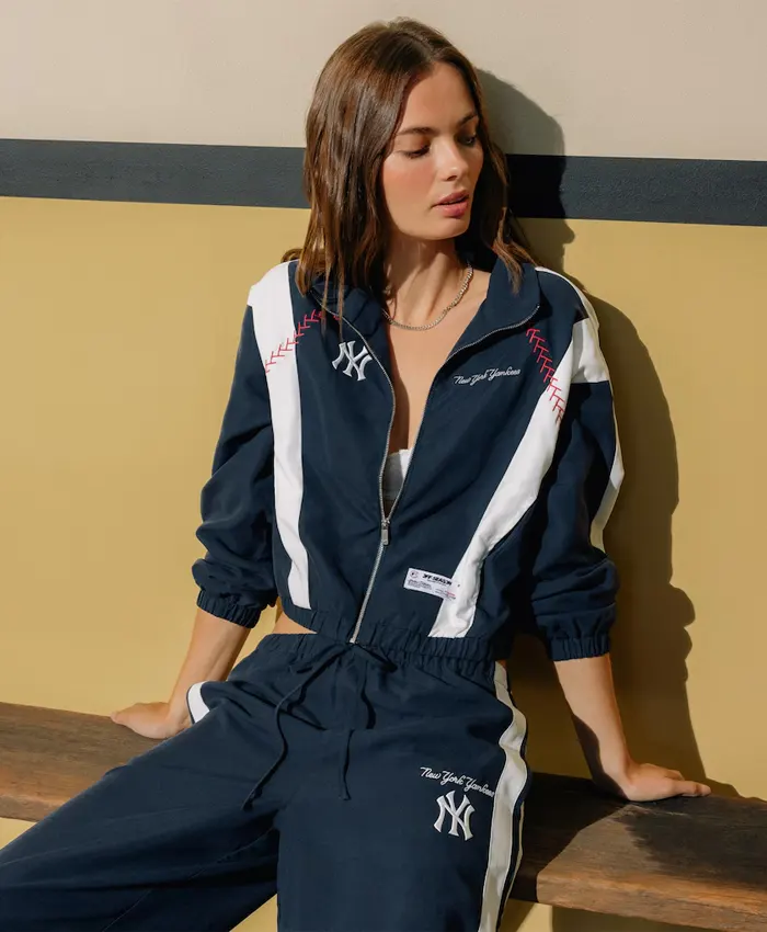 Women’s MLB New York Yankees Off Season Navy Full-Zip Tracksuit