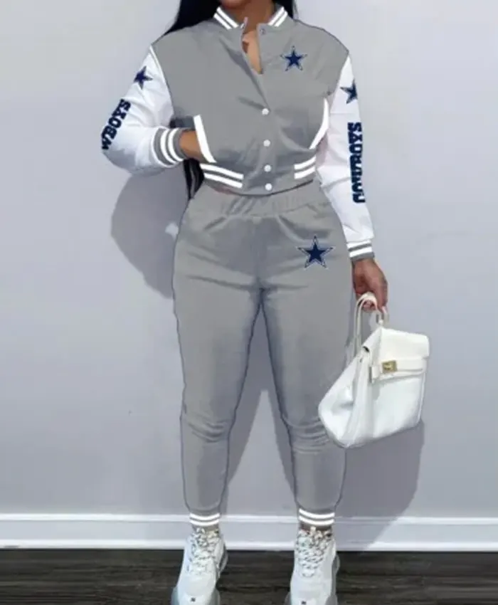 Women's NFL Dallas Cowboys Tracksuit Grey