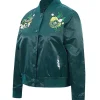 Women’s WNBA Seattle Storm Pro Standard Ink And Bloom Green Satin Varsity Jacket