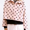 Womens-Zara-Pink-Polka-Dot-Jacket