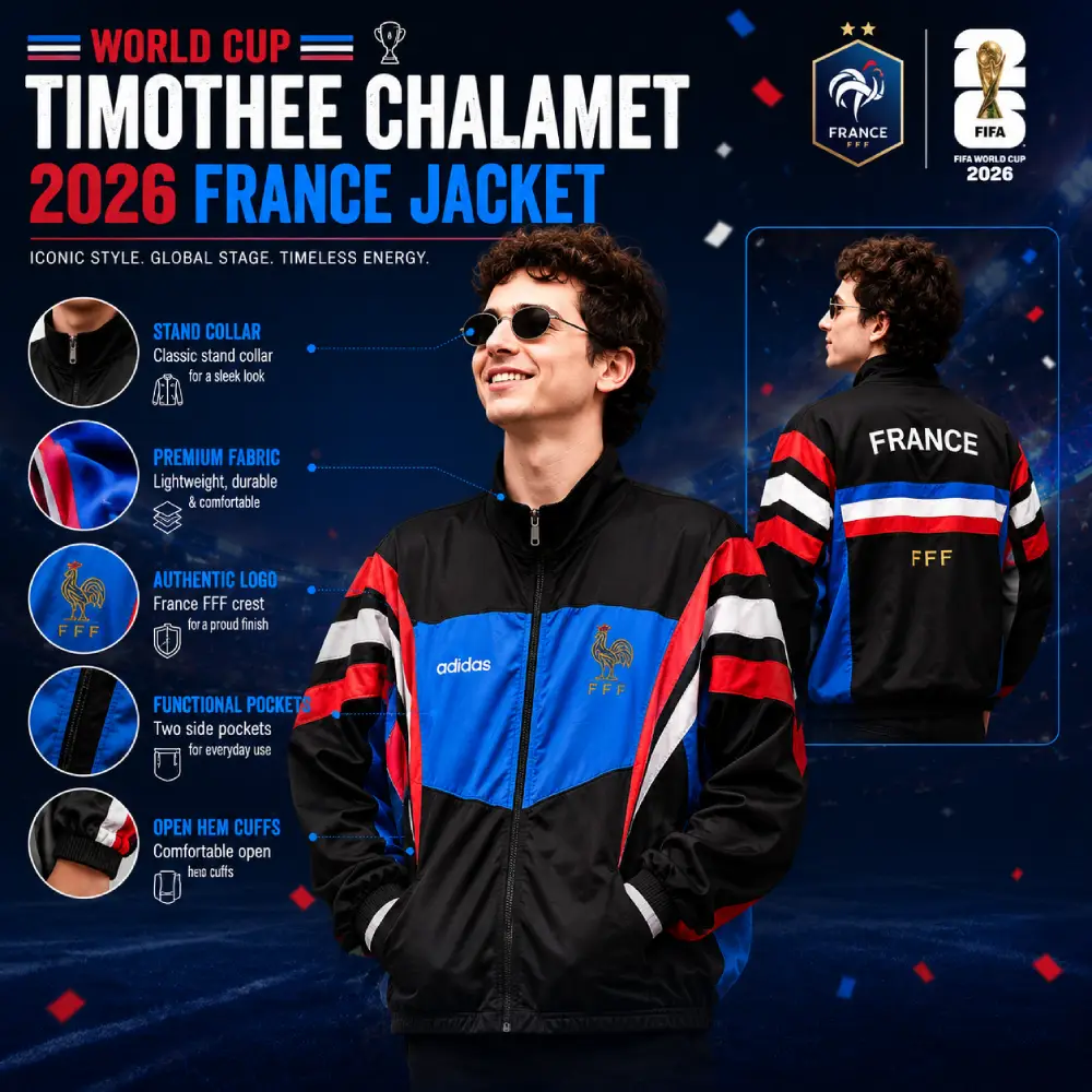 World Cup Timothee Chalamet 2026 France Jacket-Infography
