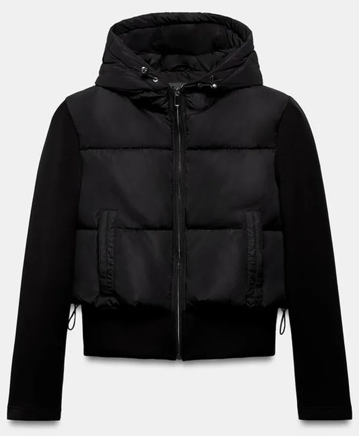Zara-Contrast-Puffer-Jacket-Black