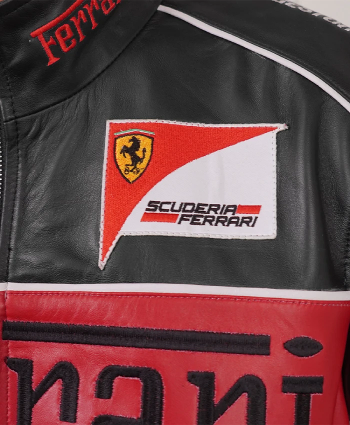 Black motorsport streetwear jacket with full-length sleeves