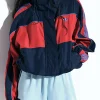 adidas x Asos women's Oversized Track Jacket In Navy Block Nylon