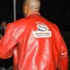 2026 LA Movie Theatre Kanye West Holiday Gas Station Patch Red Leather Bomber Jacket
