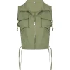 90 Day The Last Resort S03 Kara Leona Green Cargo Zipper Vest Jacket