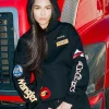 AVIREX x Wrangle Multi-Patch Black Hoodie For Womens