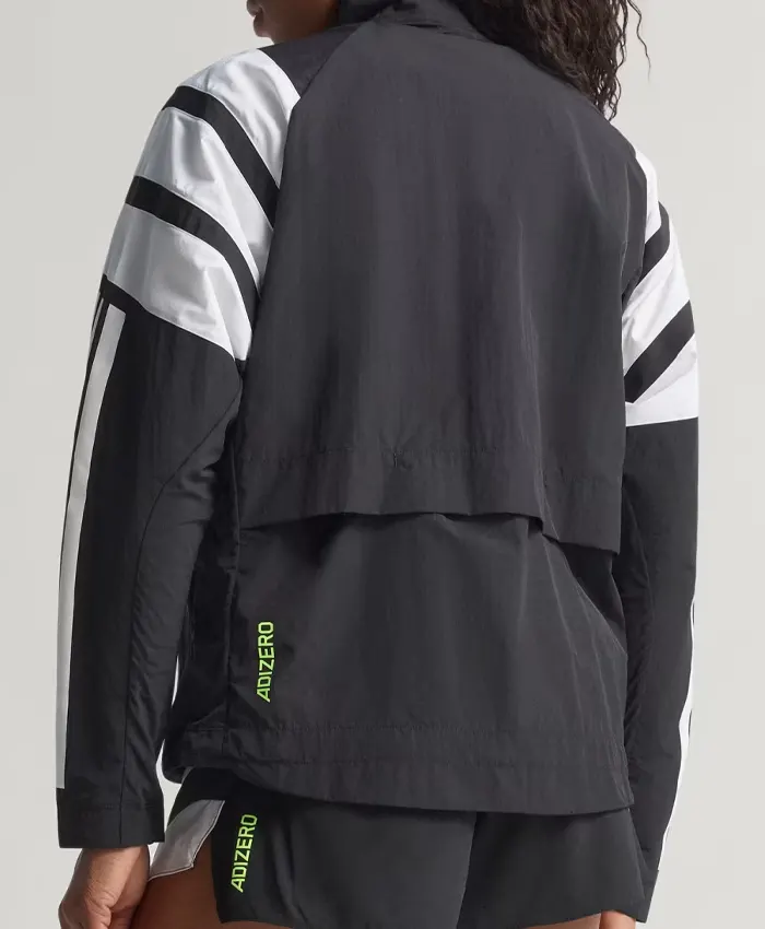 Adidas Adizero Archive Running Black Jacket Back