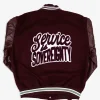 Alabama A&M University x Alabama A&M Bulldogs Football Team Maroon Wool Varsity Jacket