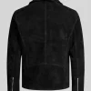 Amand Black Suede Jacket Back