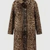 Anne Hathaway Movie The Devil Wears Prada 2 2026 Press Tour Leopard Print Coat