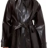 Annette Bening TV Series Lucky 2026 Dark Brown Leather Coat