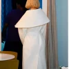 Anya Taylor-Joy TV Series Lucky 2026 White Wool Belted Coat