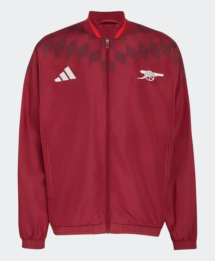 Arsenal adidas Stadium Culturewear Maroon Full Zip Up Track Jacket