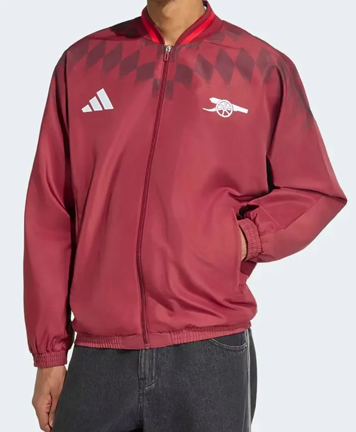 Arsenal adidas Stadium Culturewear Maroon Track Jacket