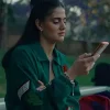 Ayesha Madon TV Series Heartbreak High 2026 Amerie Wadia Green Cotton Jacket Side View