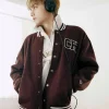 BTS V x Champion Brown Varsity Jacket