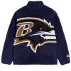 Baltimore Ravens Big Logo Full-Zip Purple Sherpa Jacket