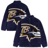 Baltimore Ravens Purple Big Logo Full-Zip Sherpa Jacket