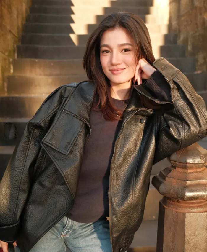 Belle Mariano Sydney 2026 Black Leather Jacket