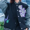 Bibisama Mob Psycho 100 Shigeo Navy and Grey Wool Varsity Jacket