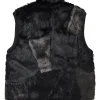 Black Supreme Fur Windstopper Vest Back