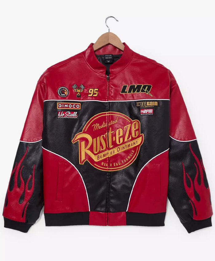 BoxLunch x Disney Pixar Cars Lightning McQueen Leather Racing Jacket