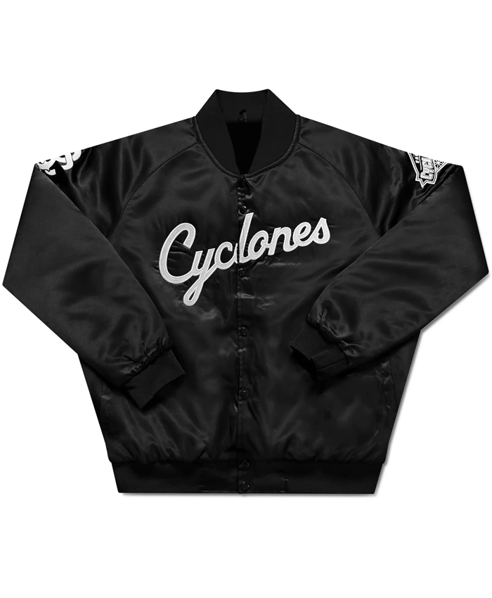 Brooklyn Cyclones x J-FROST Black Satin Jacket