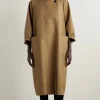 Buy Aurore Oversized Brown Cotton Trench Coat For Women