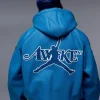Buy Awake NY x Air Jordan x Vanson Blue and Pink Leather Jacket