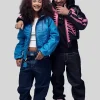 Buy Awake NY x Air Jordan x Vanson Blue and Pink Leather Jacket Front