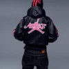 Buy Awake NY x Air Jordan x Vanson Blue and Pink Leather Jacket Shop now