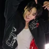 Buy BTS Arirang Jungkook What Is Your Love Song Black Bomber Jacket Front