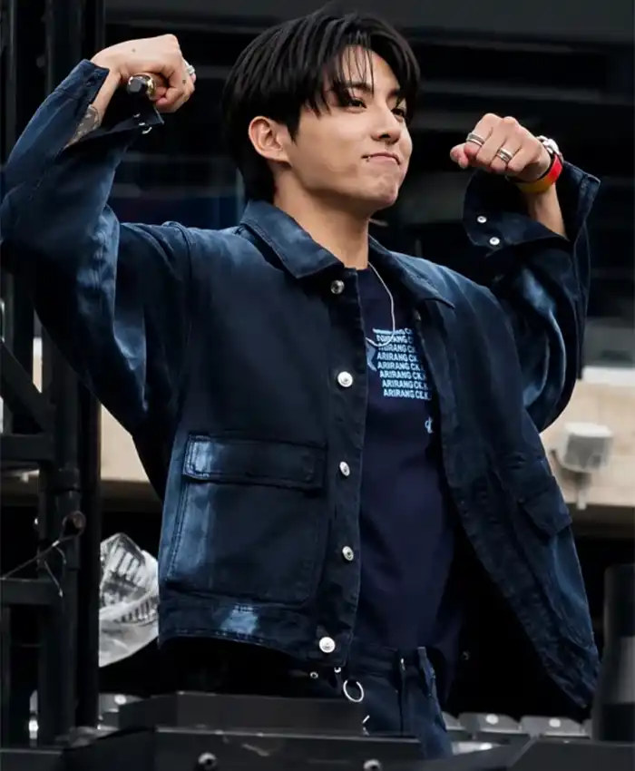 Buy BTS Arirang Tour Jungkook Blue Cotton Denim Jacket