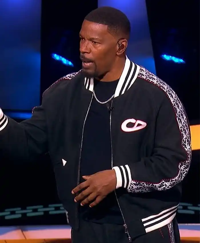 Buy Beat Shazam Jamie Foxx Black Varsity Jacket On Sale