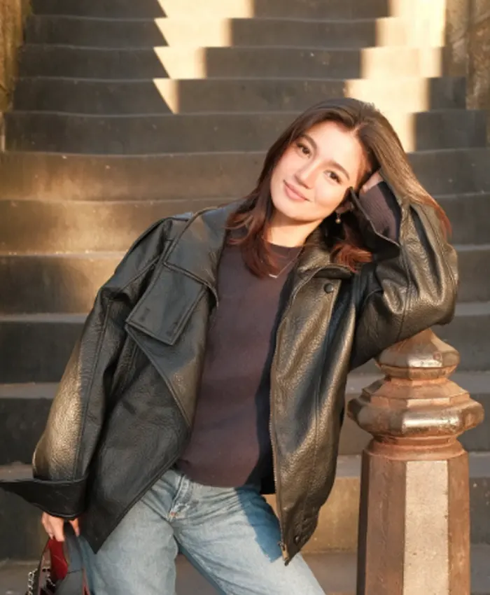 Buy Belle Mariano Sydney 2026 Black Leather Jacket For Women
